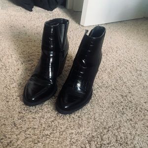 Black ankle booties